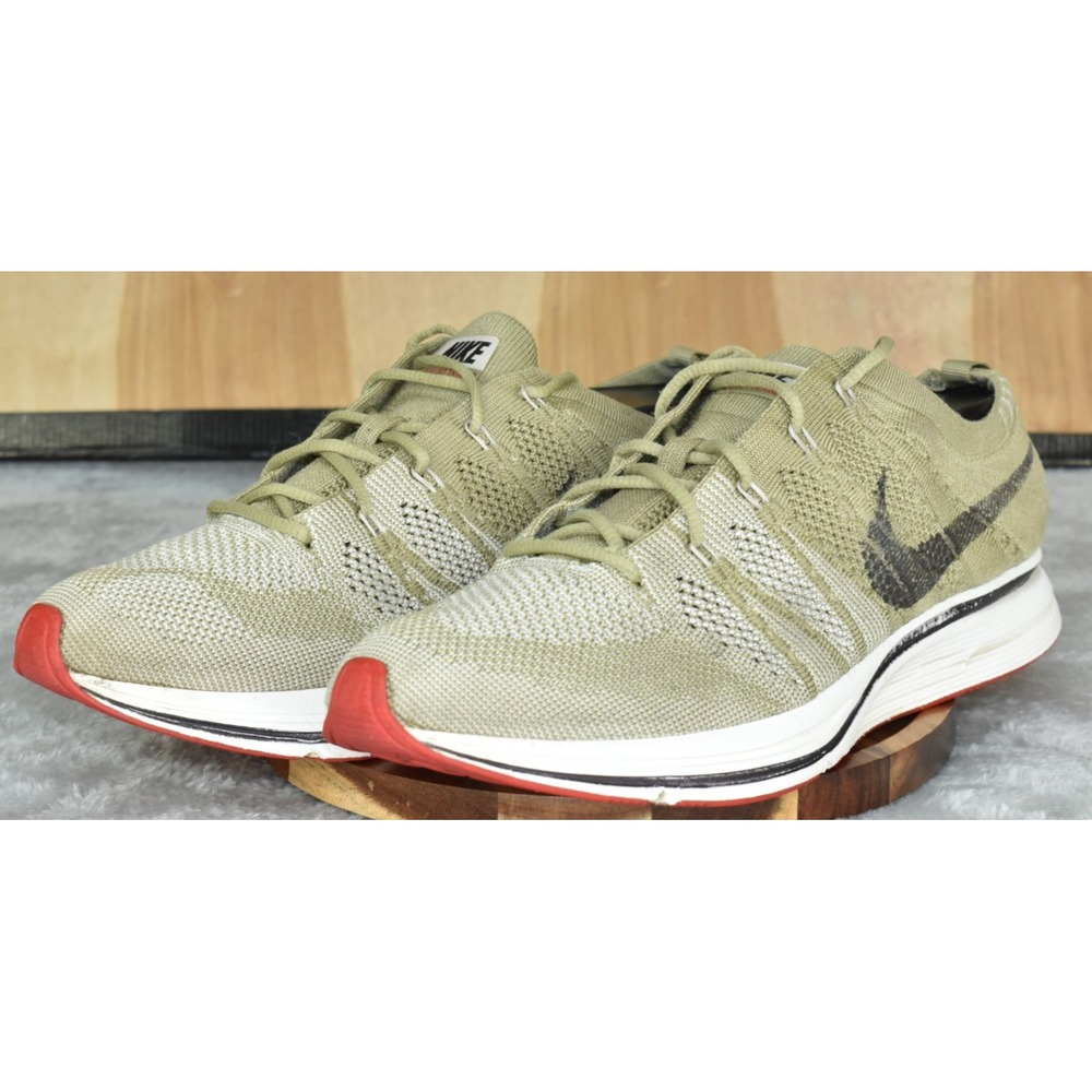 Nike Flyknit Trainer Men Shoes Size 10 Neutral Olive Running Sneakers AH8396-201